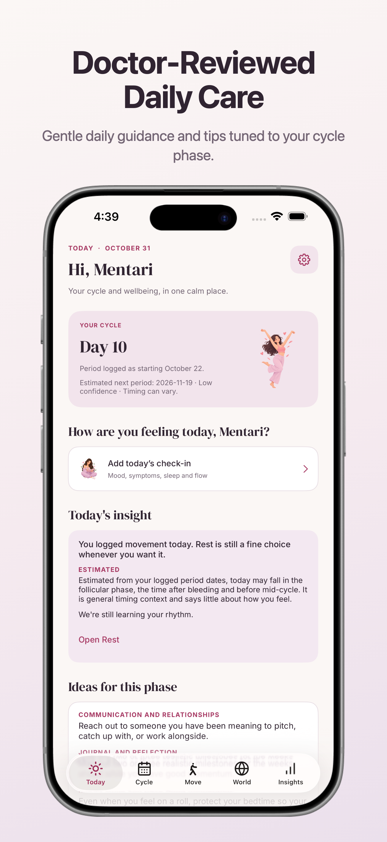 Personalized Daily Care Screen