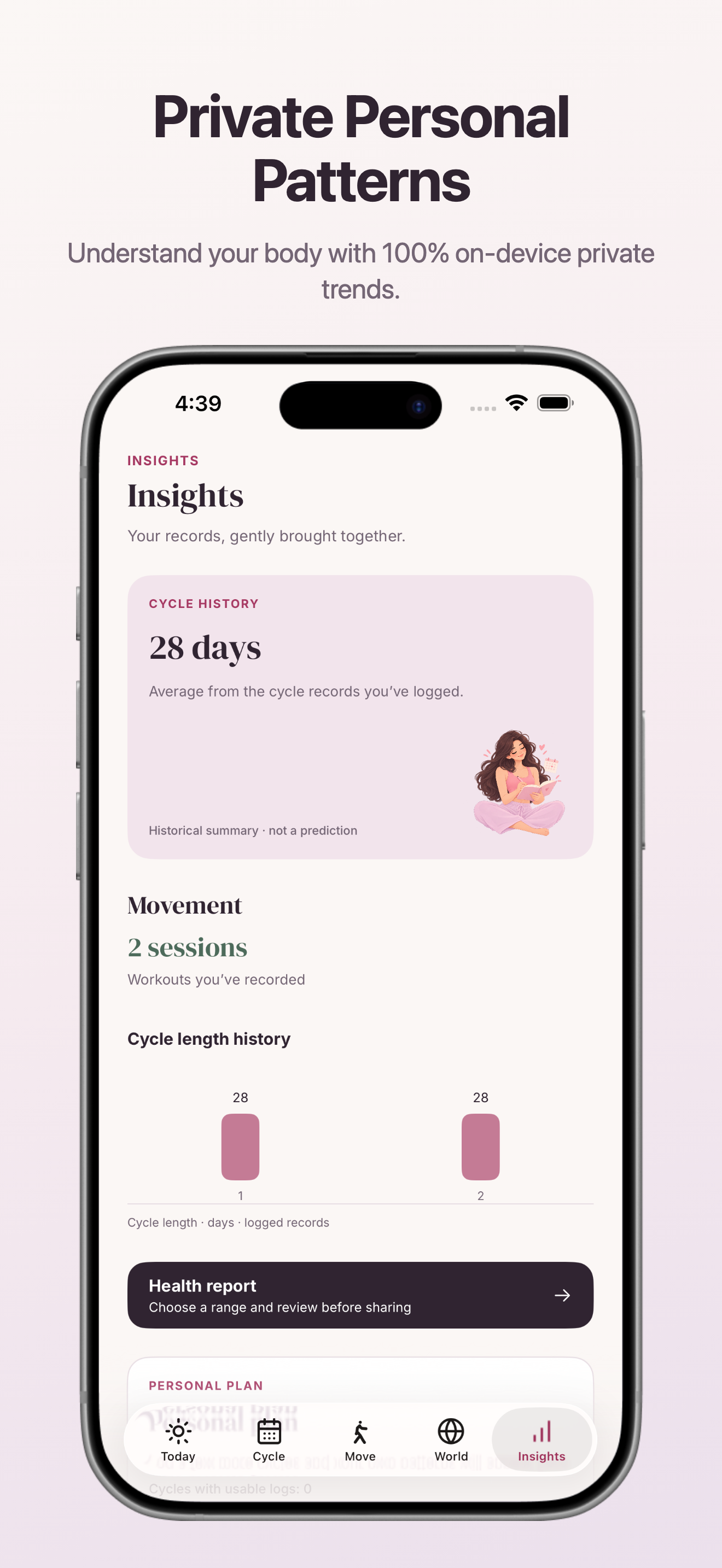 Private Health Insights Screen